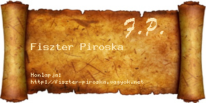 Fiszter Piroska névjegykártya